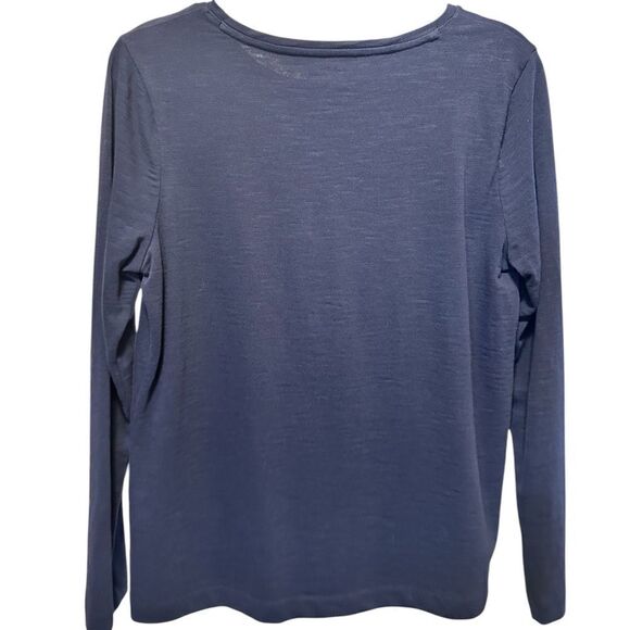 EUC Talbots Women’s Navy Blue Long Sleeve Crew Neck Scotty Dog Motif - Size M - Picture 5 of 6